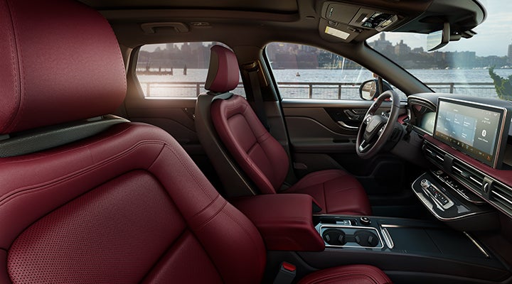 The available Perfect Position front seats in the 2024 Lincoln Corsair® SUV are shown. | Purchase Lincoln in Mayfield KY