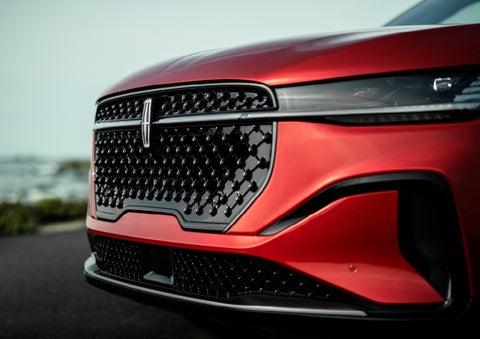 The sleek grille of a 2024 Lincoln Nautilus® SUV with the available Jet Appearance Package makes a bold statement. | Purchase Lincoln in Mayfield KY